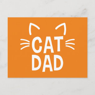 Carte Postale Papa Chat Avec Oreilles Et Whiskers
