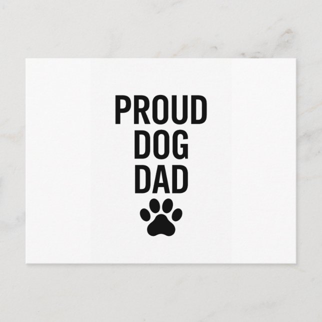 Carte Postale Papa Chien Fier – Cadeau Drôle pour Amateur de Chi (Devant)