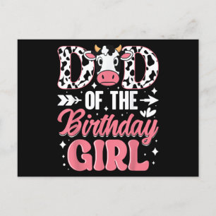Carte Postale Papa de la fille de l'anniversaire Vache Père Papa