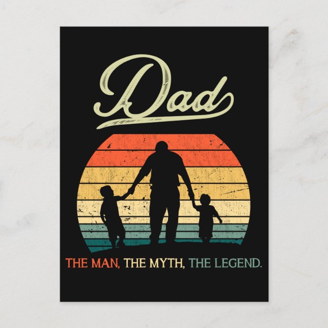 Carte Postale Papa Fils Disant Père Jour Père (Devant)