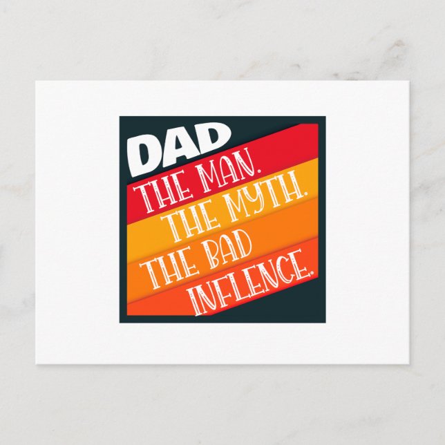 Carte Postale Papa l'homme, le mythe, la mauvaise influence (Devant)