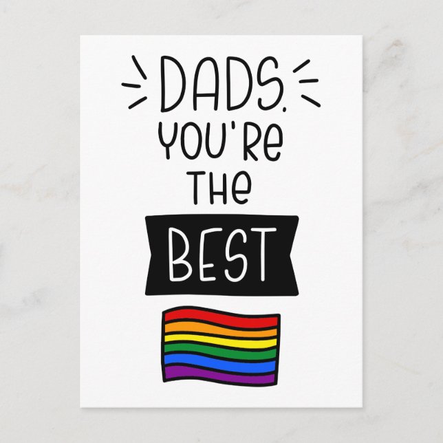 Carte Postale Papa, tu es le meilleur - Fête des pères Pride (Devant)