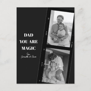 Carte Postale 'Papa tu es magique' Photo de deux papas personnal
