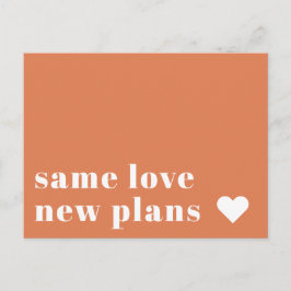 Carte Postale Papaya | Faire-part de report Mariage moderne