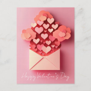 Carte Postale Papercut Hearts La Saint Valentin
