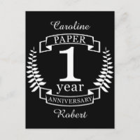 Papier 1er anniversaire mariage 1 an