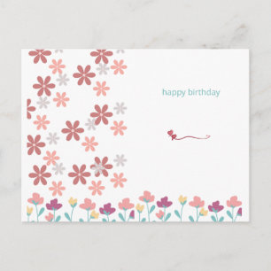 Carte Postale Papier à lettres élégant avec fleurs de cerisier e