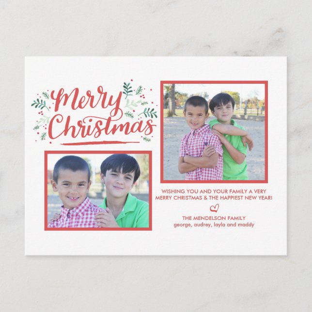 Carte postale Papier de Noël d'hiver (Devant)