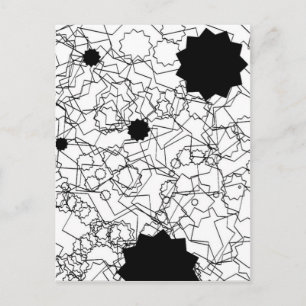 Carte Postale Papier dessin abstrait de conception graphique au 