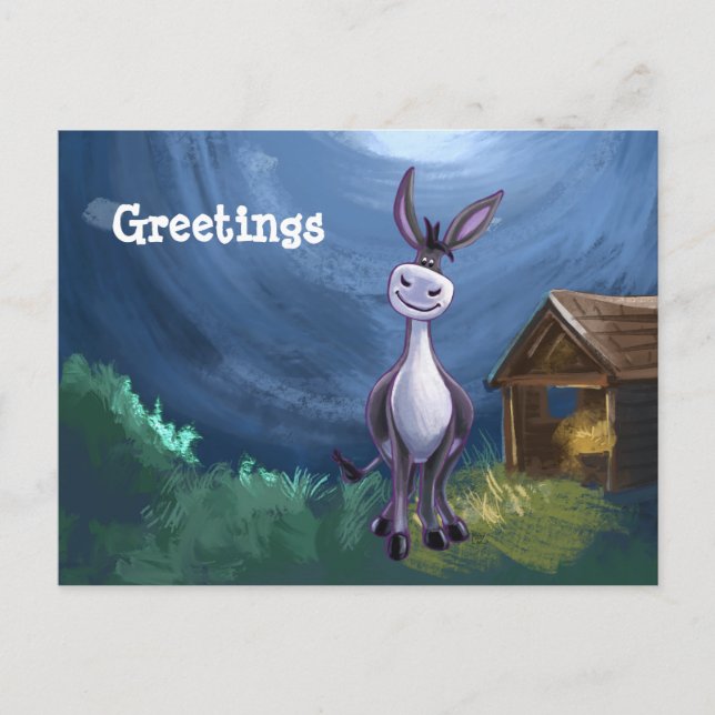Carte Postale Papier Donkey (Devant)