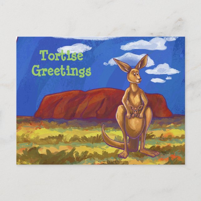 Carte Postale Papier Kangaroo (Devant)