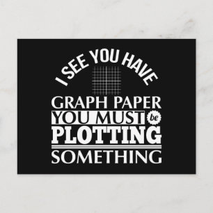 Carte Postale Papier Millimétré Tracer Quelque Chose Blague Prof