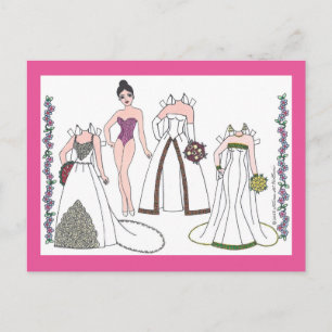 Carte postale papier moderne Bride III
