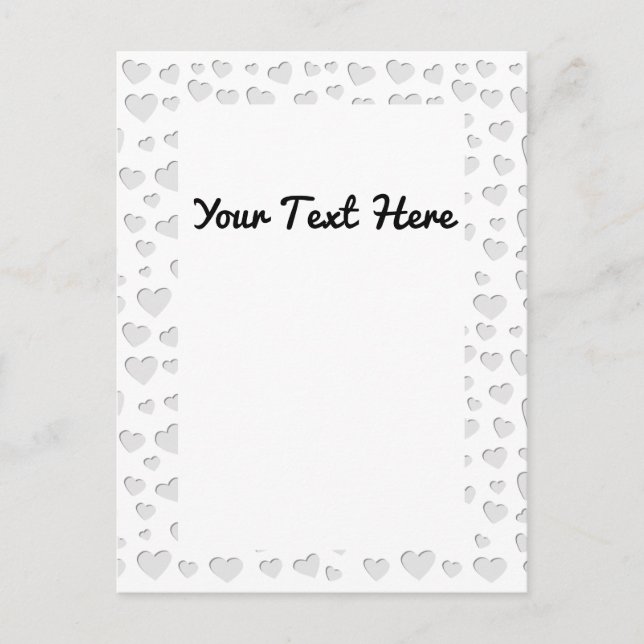 Carte Postale Papier moulé en forme de coeur coupé (Devant)