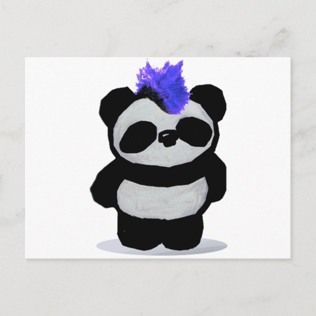 Carte Postale Papier Panda (Devant)