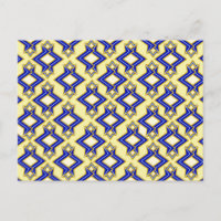Papier peint Art Déco Motif, beige et bleu