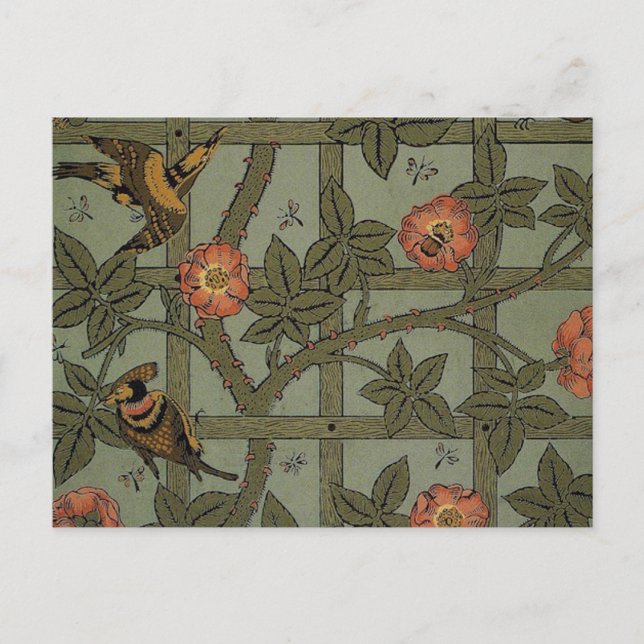Carte Postale Papier peint en treillis de William Morris (Devant)