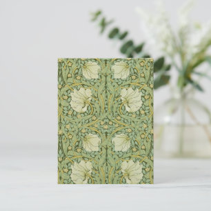 Carte Postale Papier peint floral bleu Pimpernel de William Morr