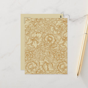 Carte Postale Papier peint floral Poppy de William Morris