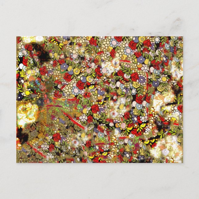 Carte Postale Papier peint Grunge vintage (Devant)