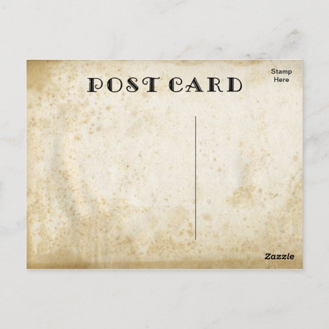 Carte Postale Papier Vierge Antique do-it-yourself Vieux Rustiqu (Dos)