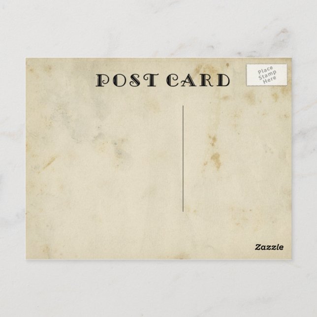 Carte Postale Papier Vieux Rustique Antique Vieux (Dos)