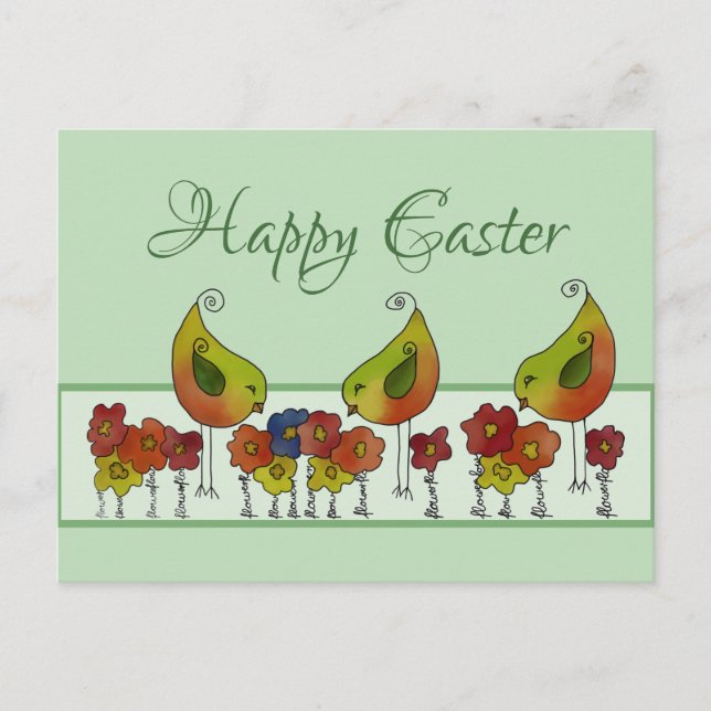 Carte Postale Papierfrühling Ostern (Devant)
