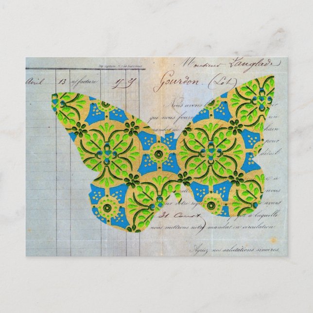 Carte Postale Papillon (Devant)