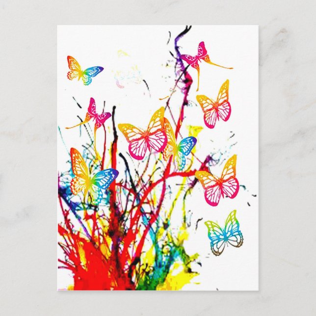 Carte Postale papillon (Devant)