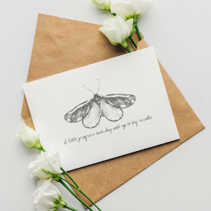 Carte Postale Papillon aquarelle vintage Monarch