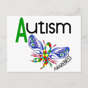 Carte Postale Papillon AUTISM 3.1
