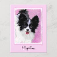 Papillon (blanc et noir) Peinture - Chien Art