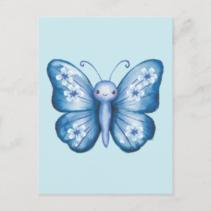 Carte Postale Papillon bleu