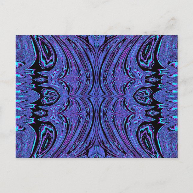 Carte Postale Papillon bleu en vol 1 (Devant)