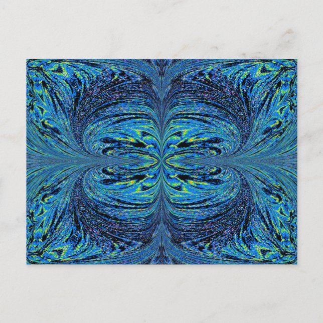 Carte Postale Papillon bleu lune (Devant)