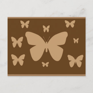 Carte postale Papillon Brown et beige