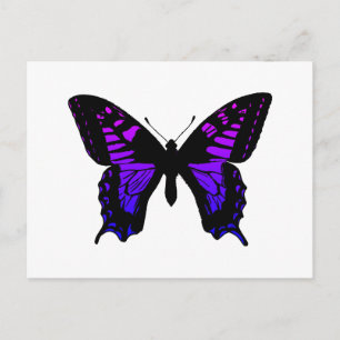 Carte Postale Papillon d'aile Ombre bleu violet