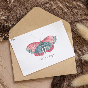 Carte Postale Papillon d'aquarelle Vintage Monarch