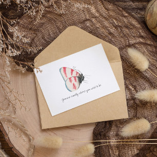 Carte Postale Papillon d'aquarelle Vintage Monarch