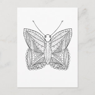 Carte Postale Papillon de conception tropicale inspiré