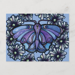 Carte Postale Papillon de lune pourpre MoonChild Moths