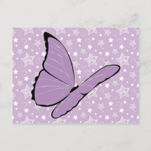 Carte Postale Papillon de sensibilisation au pourpre