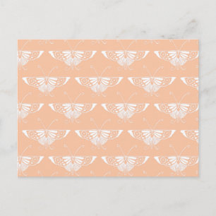 Carte Postale Papillon Deco stylisé  - pêche douce
