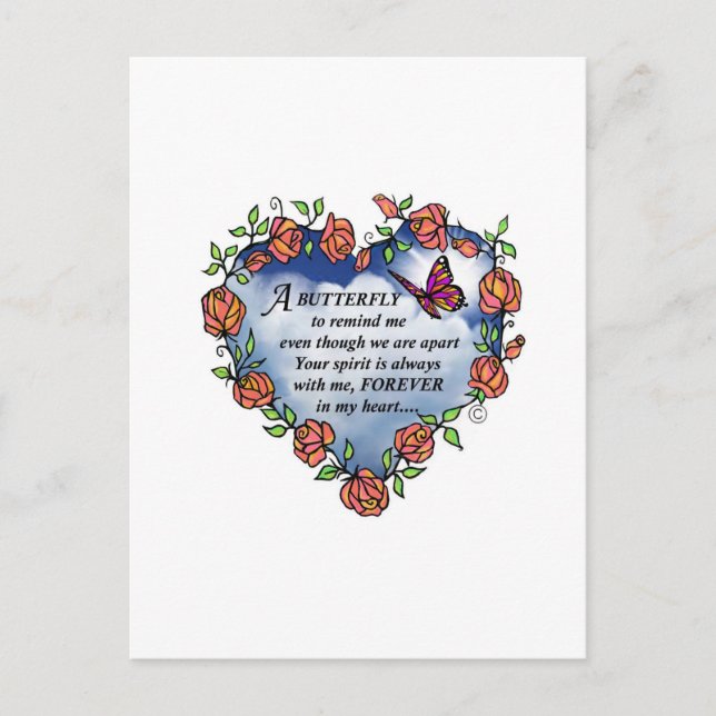 Carte Postale Papillon du ciel (Devant)