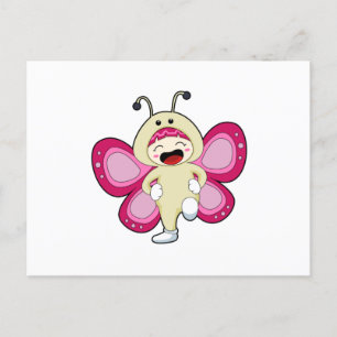 Carte Postale Papillon en costume