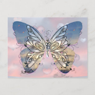 Carte Postale Papillon en flammes