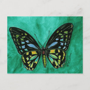 Carte postale Papillon en verre tendu