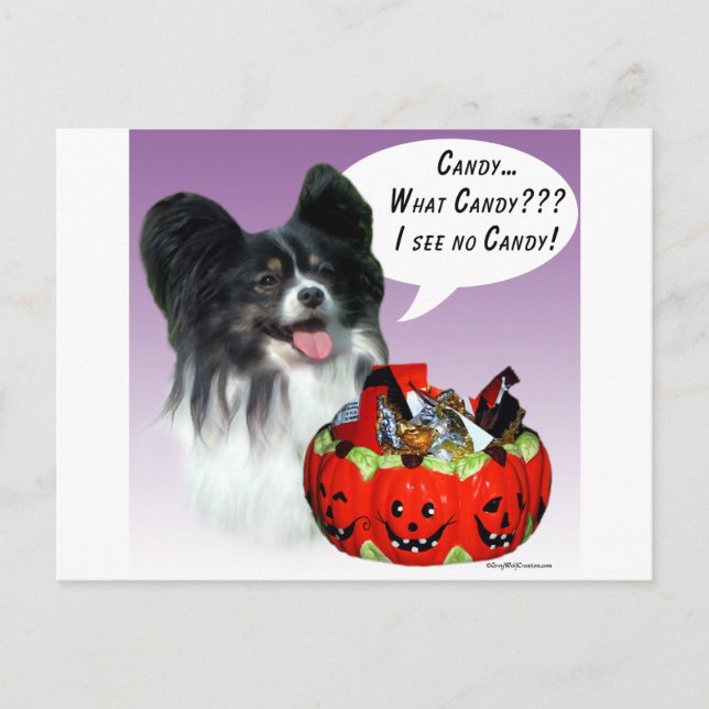 Carte Postale Papillon Halloween Candy (Devant)