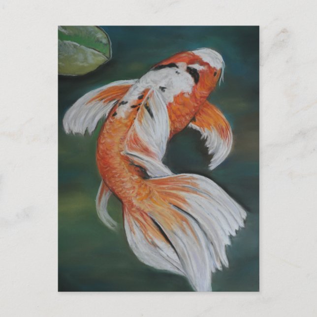 Carte postale Papillon Koi Fish Art (Devant)