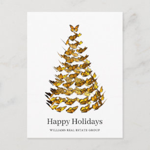 Carte Postale Papillon Monarque Noël Accueil d'entreprise